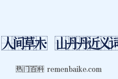人间草木·山丹丹近义词是什么意思的图片